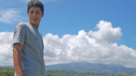 Alexander Martínez, 25, farms in El Corazal, Usulután, El Salvador