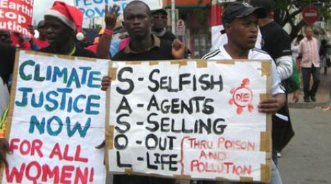 Climate justice march in Durban