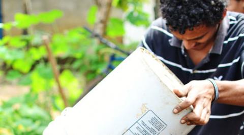 El Salvadoran man farming