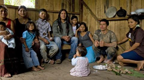 The Wajuyata family in Chiwitayo, Ecuador