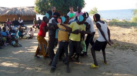 ICS Empower volunteers with young people from the Lozi community in Malawi