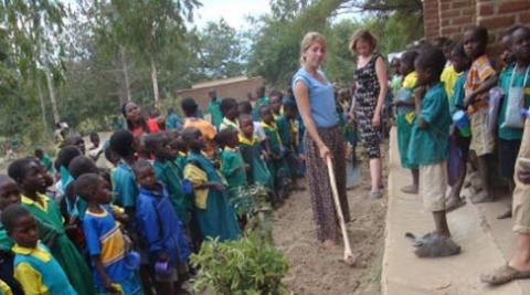 Flowerbed at Muonekera Primary School