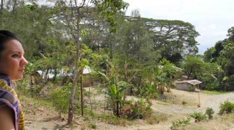 Charlotte Maugham in Locoliu village Timor-Leste