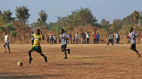 A football match in Malawi