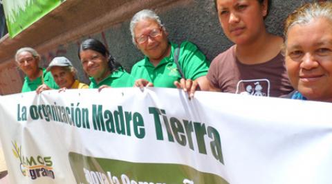 Members of the Mother Earth Movement in Tegucigalpa, Honduras