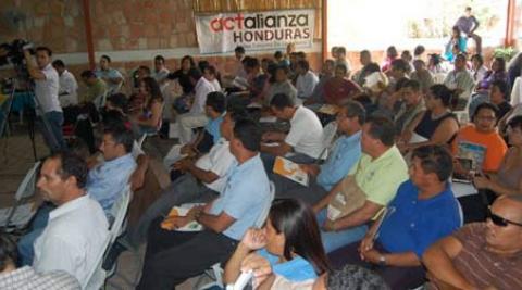 Participants at a Honduras forum on climate change