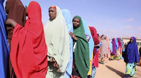 Women queuing to vote in Somaliland's local elections November 2012