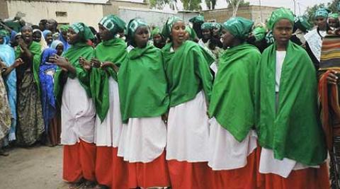 Girls wearing the colours of the Somaliland flag (©F.Omer/Flickr)