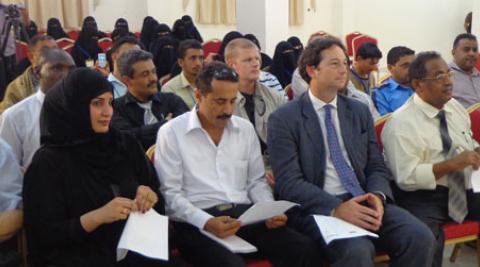Meeting at workshop in Hodeidah
