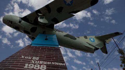 Monument of MIG fighter plane in Hargeisa, Somaliland