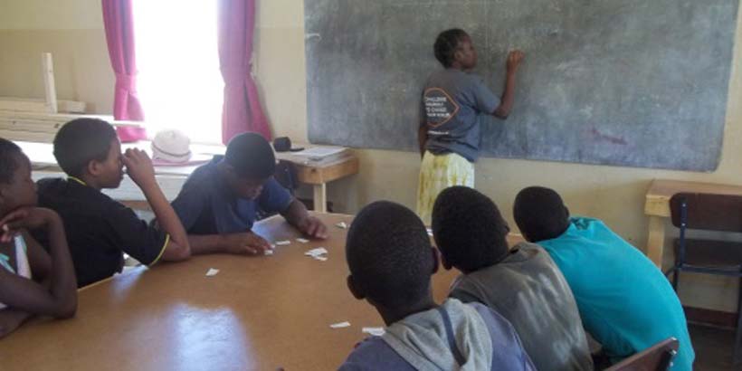 Sandelleh delivers a session to the orphans at the institution