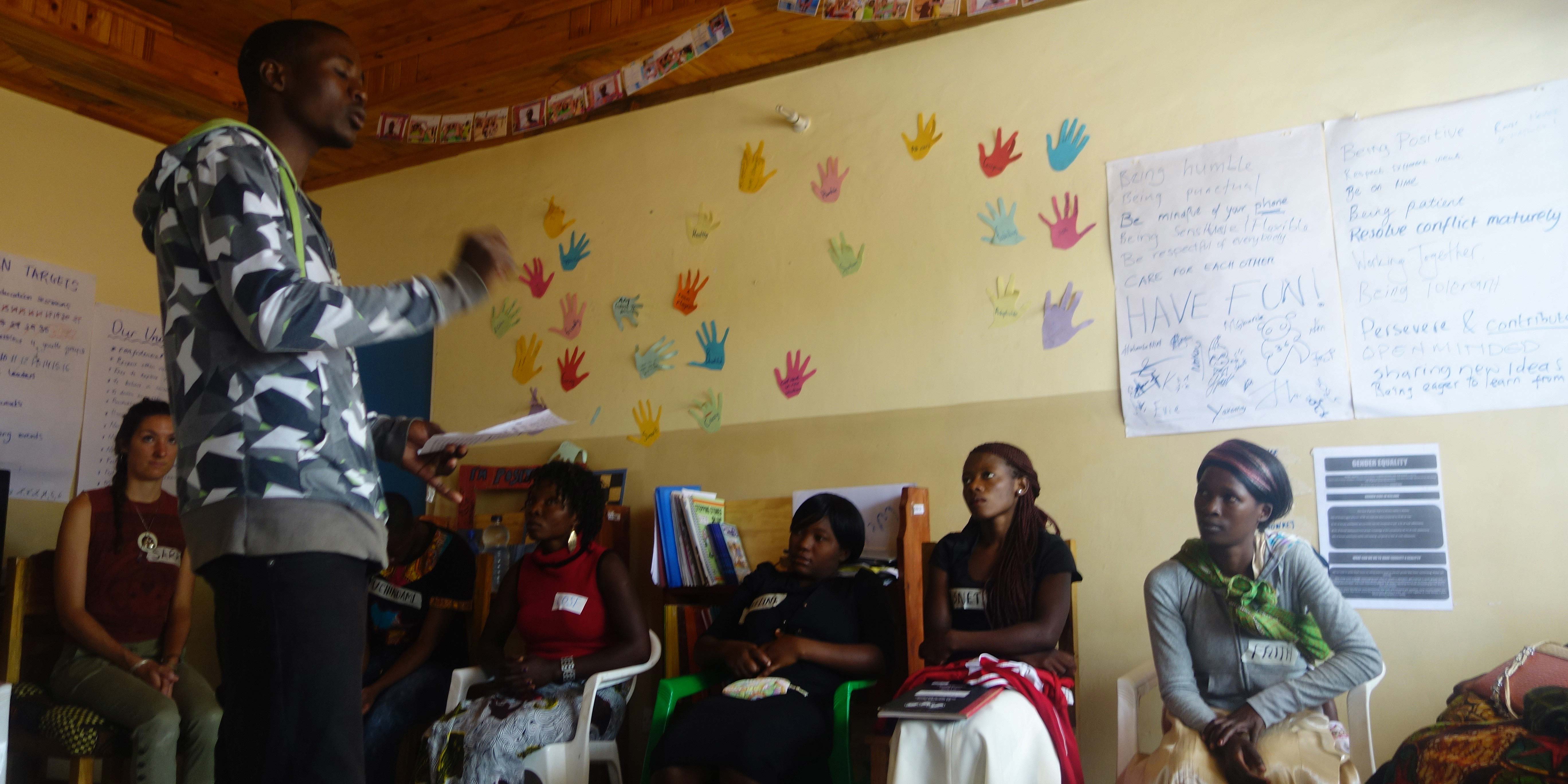 Francis delivering a nutrition workshop